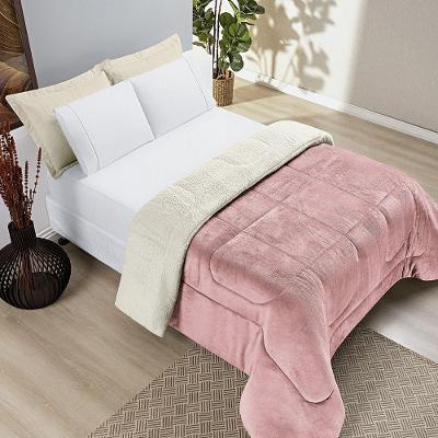 Coberdrom Pele De Carneiro Sherpa Everest Queen 01 Peça - Rosa Secreto