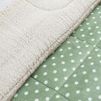 Coberdrom Estampado Sherpa E Flannel Petit Poá Solteiro 01 Peça Manta Alta 150g - Salvia - 2