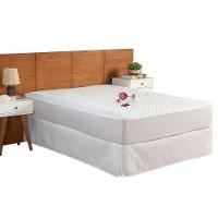 Capa Protetora De Colchão Impermeável Casal Queen Matelado Com Elástico Branco - 1