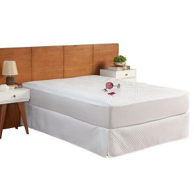 Capa Protetora De Colchão Impermeável Casal Padrão Matelado Com Elástico Branco