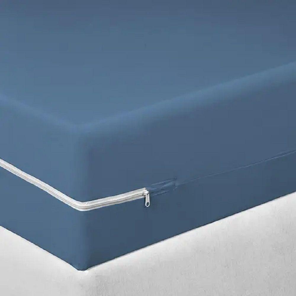 Capa Para Colchão Solteiro Tecebem Azul - 1