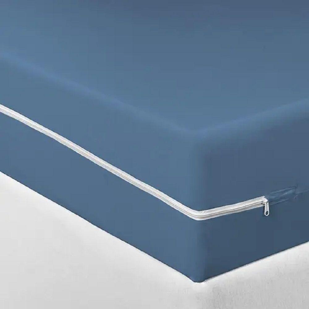 Capa Para Colchão Solteiro Tecebem Azul - 2