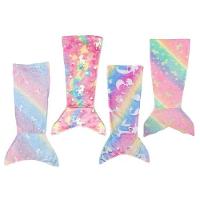 Cobertor Infantil Calda De Sereia Iluminada Coberta Criança Saco De Dormir Manta Brilha No Escuro Divertido Menina - 3