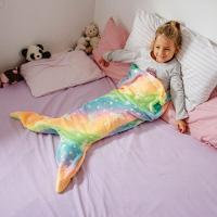 Cobertor Infantil Calda De Sereia Iluminada Coberta Criança Saco De Dormir Manta Brilha No Escuro Divertido Menina