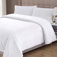 Cobertor Casa Scarpa Poppy Queen Manta Ultrasoft Alto Relevo Super Macia - Branco - 2