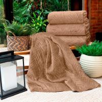 Cobertor Buettner King Flannel Plush 100% Poliéster Dupla Face 260mx280m Khaki Escuro / Khaki Claro - 3