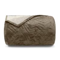 Cobertor Buettner King Flannel Plush 100% Poliéster Dupla Face 260mx280m Chocolate Escuro / Chocolate Claro - 1