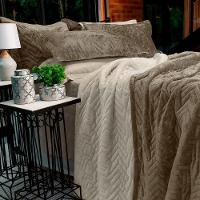 Cobertor Buettner King Flannel Plush 100% Poliéster Dupla Face 260mx280m Chocolate Escuro / Chocolate Claro - 2