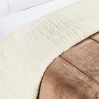 Coberdrom Sherpa E Flannel Everest Solteiro Manta Alta 150g 01 Peça - Apricot - 4