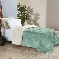 Coberdrom Sherpa E Flannel Everest Solteiro Manta Alta 150g 01 Peça - Alecrim - 3