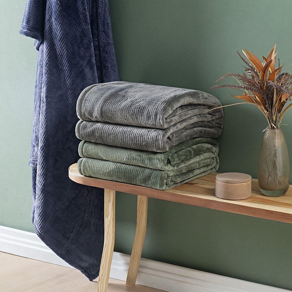 Cobertor Ultrasoft Dublin Queen 01 Peça 100% Poliéster - Verde Louro - 3