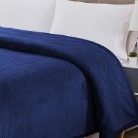 Cobertor Queen Popcorn Manta Flannel Extra Macia - Marinho - 3