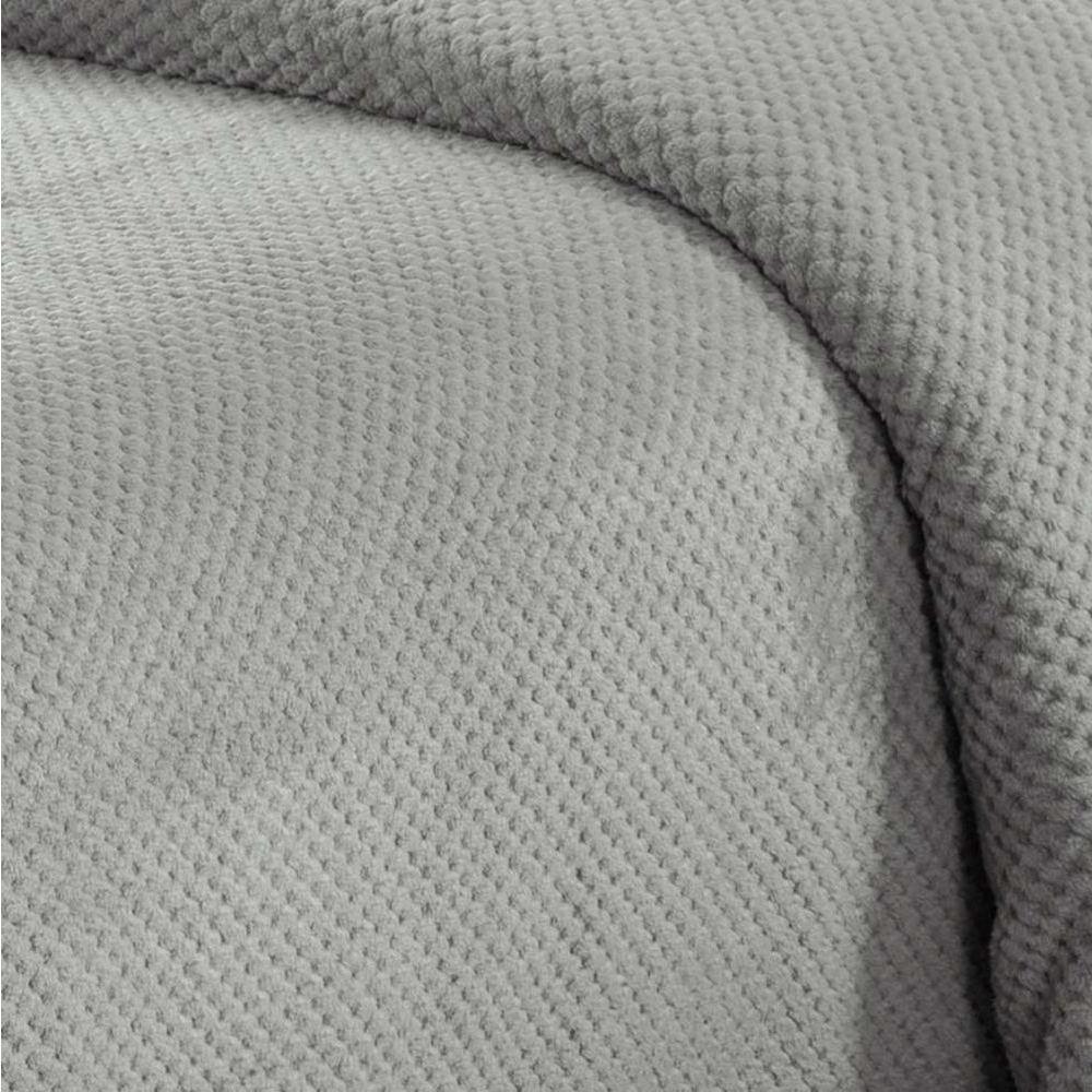 Cobertor Queen Popcorn Manta Flannel Extra Macia - Cinza - 2