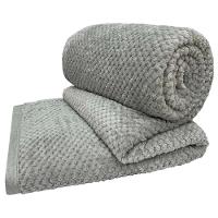 Cobertor Queen Popcorn Manta Flannel Extra Macia - Cinza - 1
