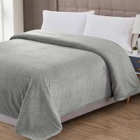 Cobertor Queen Popcorn Manta Flannel Extra Macia - Cinza - 3