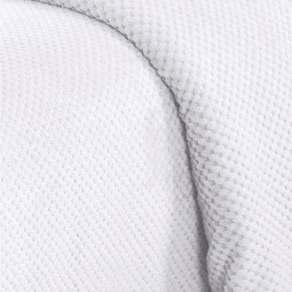 Cobertor Queen Popcorn Manta Flannel Extra Macia - Branco - 3