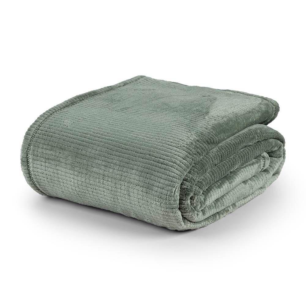 Cobertor Queen Dublin Manta Flannel Ultrasoft - Verde Louro - 1