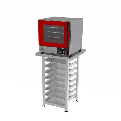 Forno Turbo Prp-004 Plus 220V Vermelho + Bancada Mes-004 Progás + 8 Assadeiras Cimapi 220V