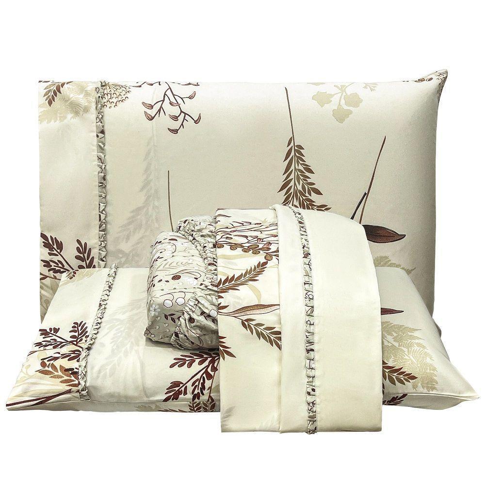 Jogo Lençol Queen Primor 4pç 100% Poliéster Damasc - 1