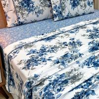 Jogo Lençol King Primor 4pç 100% Poliéster Flo_azu - 2