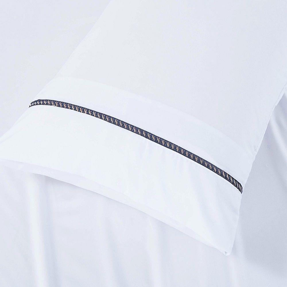 Jogo Lençol King Blush Guipir 4pç 100% Poliéster Branco - 5