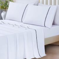 Jogo Lençol King Blush Guipir 4pç 100% Poliéster Branco - 3