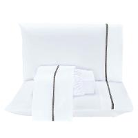 Jogo Lençol King Blush Guipir 4pç 100% Poliéster Branco - 6