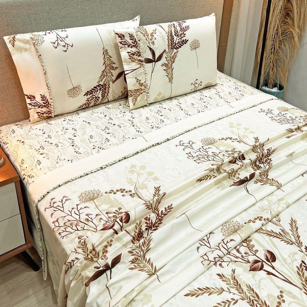 Jogo Lençol Casal Primor 4pç 100% Poliéster Damasc - 3