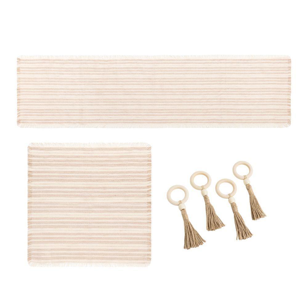 Kit Mesa Posta Copa E Cia 4 Lugares Com Caminho De Mesa Jaipur - 1