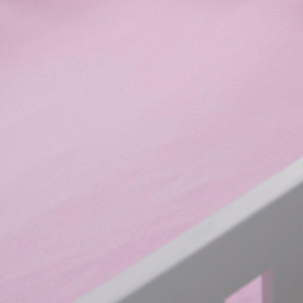 Lençol De Berço Com Elástico Malha 100% Algodão 125g-m² 70x130x15cm Rosa - 5