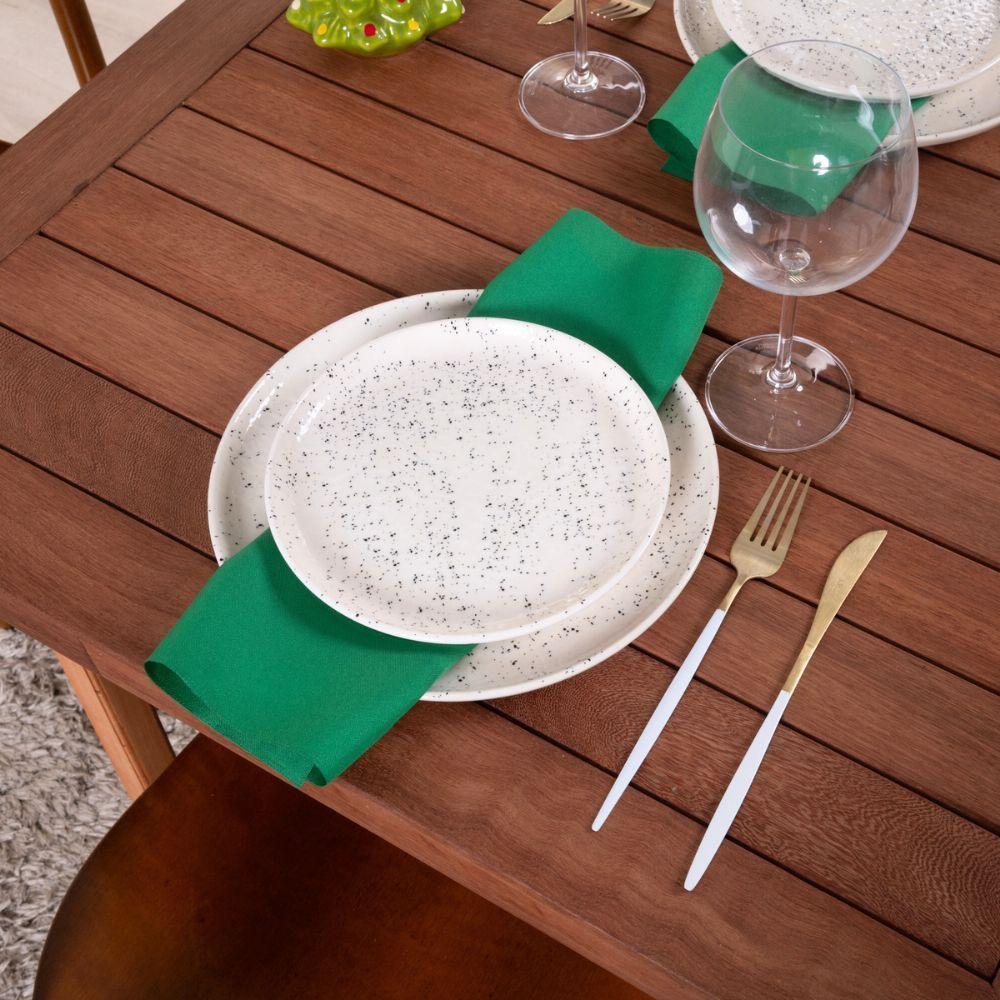 Kit Guardanapos Basic 2 Peças 35cm X 35cm Tecido Oxford 100% Poliéster - Verde - 1