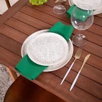 Kit Guardanapos Basic 2 Peças 35cm X 35cm Tecido Oxford 100% Poliéster - Verde - 1