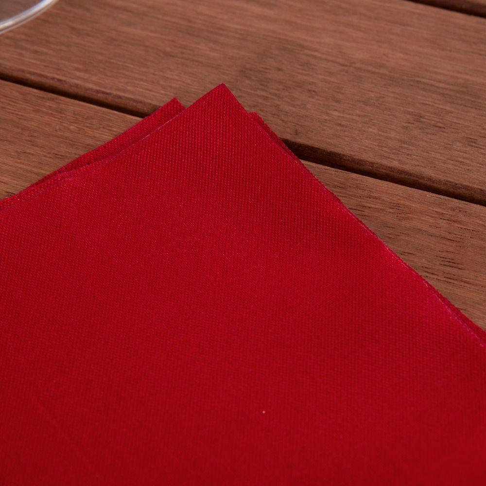 Kit Guardanapos Basic 2 Peças 35cm X 35cm 100% Poliéster Tecido Oxford - Vermelho - 2