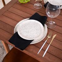 Kit Guardanapos Basic 2 Peças 35cm X 35cm 100% Poliéster Tecido Oxford - Preto - 3