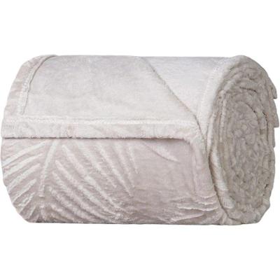 Manta Queen Brushed New Microfibra Flannel 100% Poliéster 220x230 Biscuit