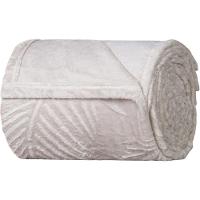 Manta Queen Brushed New Microfibra Flannel 100% Poliéster 220x230 Biscuit - 1