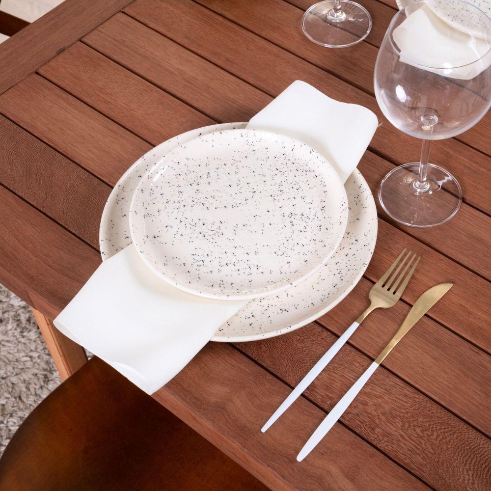 Kit Guardanapos Basic 2 Peças 35cm X 35cm 100% Poliéster Tecido Oxford - Palha - 3