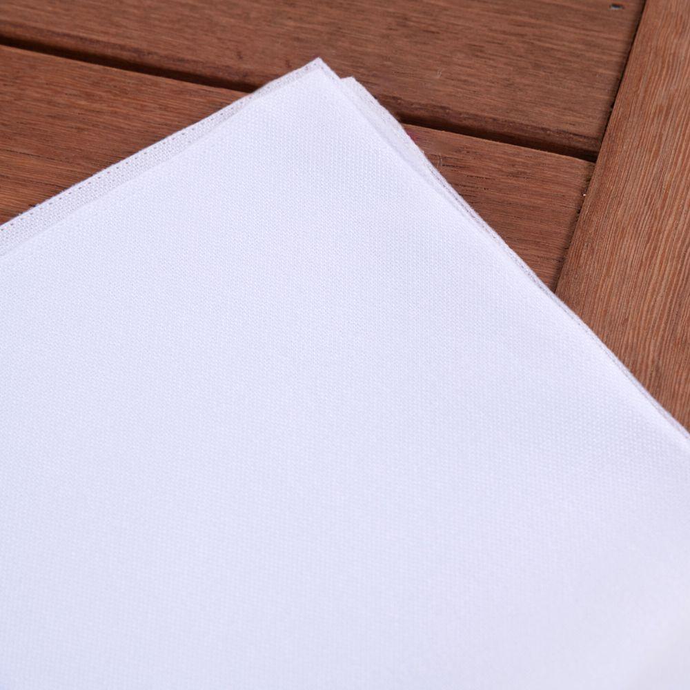 Kit Guardanapos Basic 2 Peças 35cm X 35cm 100% Poliéster Tecido Oxford - Branco - 2