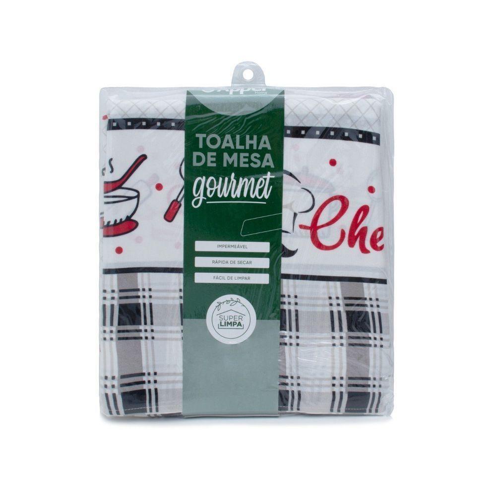 Toalha De Mesa Quadrada 4 Lugares 1,40x1,40m Impermeável Appel Cheff - 5