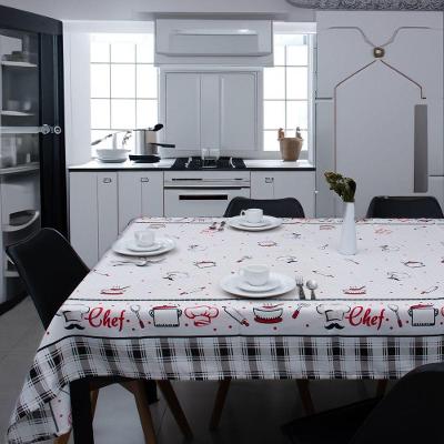 Toalha De Mesa Quadrada 4 Lugares 1,40x1,40m Impermeável Appel Cheff