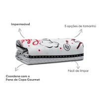 Toalha De Mesa Quadrada 4 Lugares 1,40x1,40m Impermeável Appel Cheff