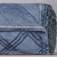 Manta Casal Brushed New Microfibra Flannel 100% Poliéster 180x230 Azul Cobalt - 5