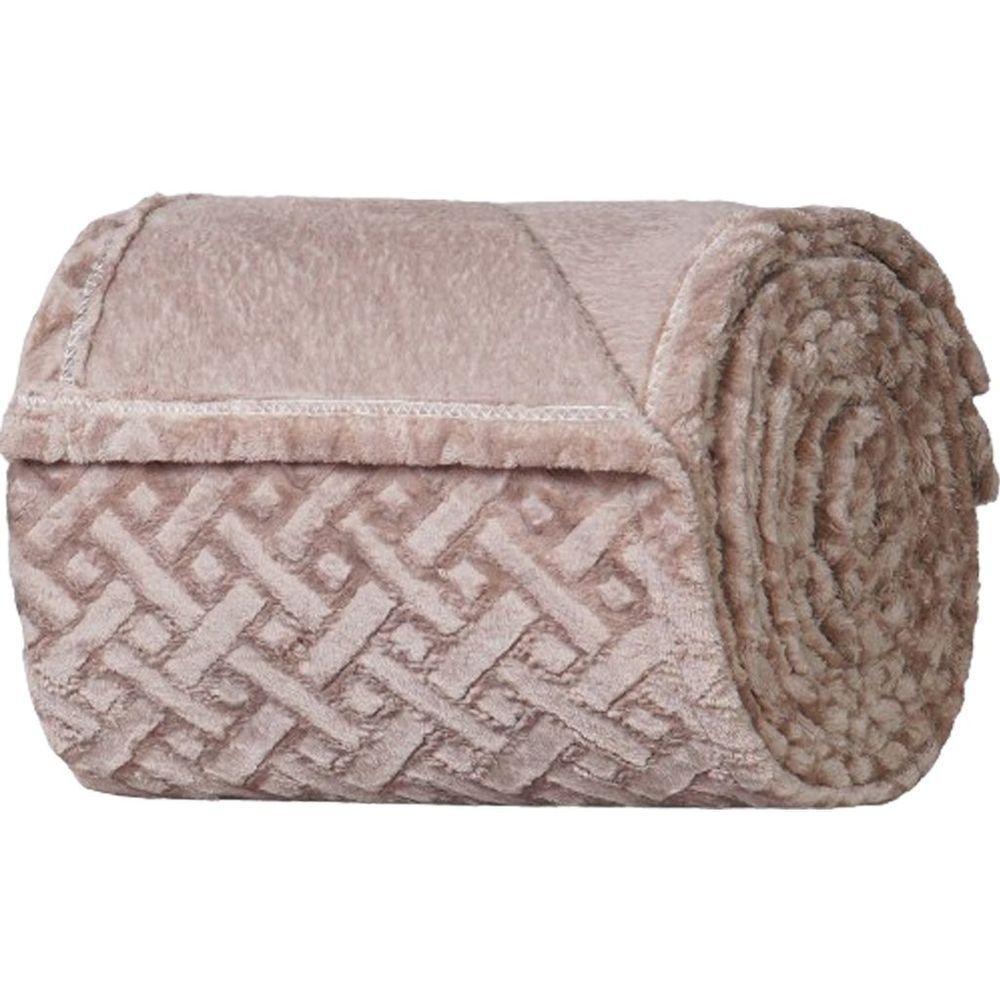Manta Casal Brushed New Microfibra Flannel 100% Poliéster 180x230 Funghi - 1