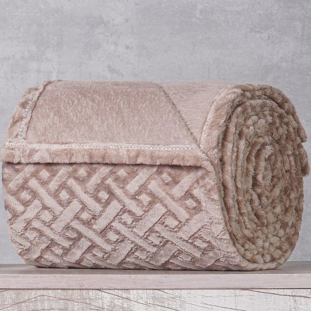 Manta Casal Brushed New Microfibra Flannel 100% Poliéster 180x230 Funghi - 2