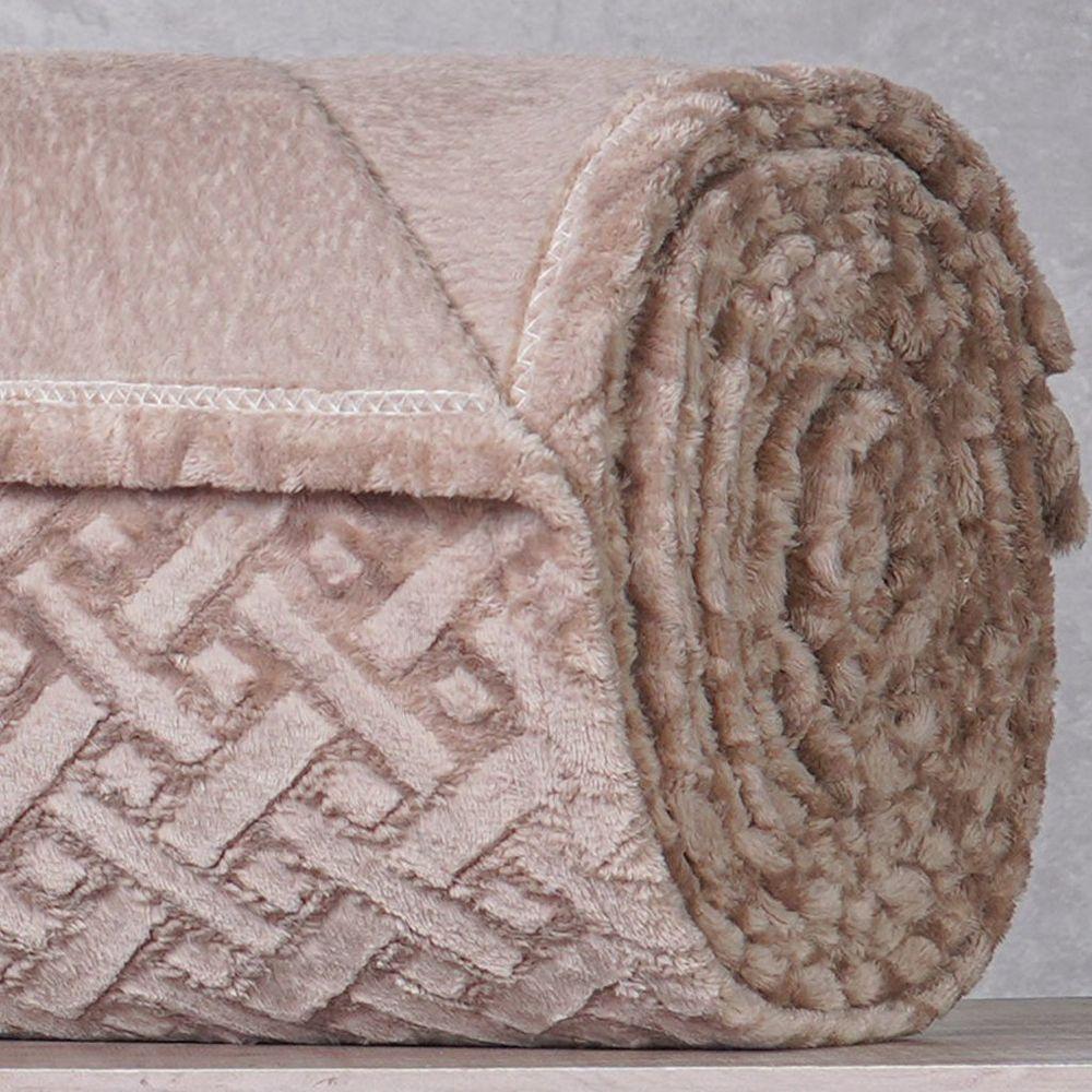 Manta Casal Brushed New Microfibra Flannel 100% Poliéster 180x230 Funghi - 5