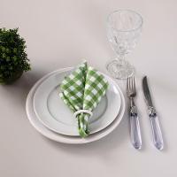 Kit 2 Guardanapos De Tecido Estampado Allegra 2 Peças 35cm X 35cm 100% Poliéster - Xadrez