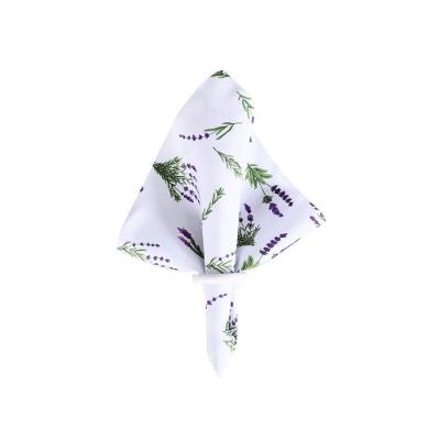 Kit 2 Guardanapos De Tecido Estampado Allegra 2 Peças 35cm X 35cm 100% Poliéster - Lavanda