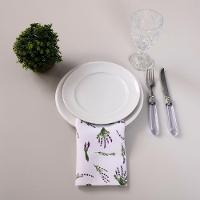 Kit 2 Guardanapos De Tecido Estampado Allegra 2 Peças 35cm X 35cm 100% Poliéster - Lavanda - 5