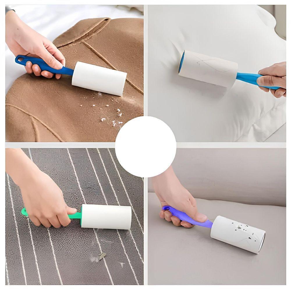 Kit 10 Removedor De Pelos Adesivo Giratório 60 Folhas 20cm - 2