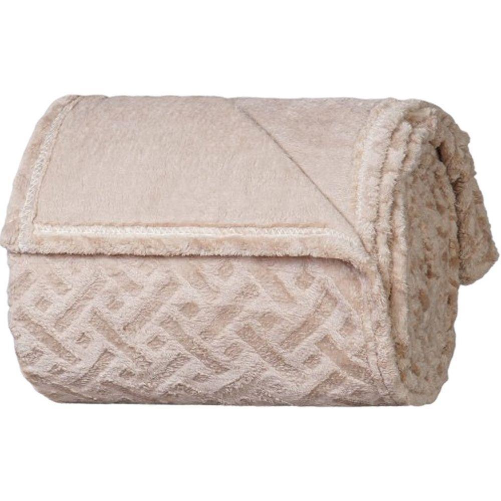Manta Casal Brushed New Microfibra Flannel 100% Poliéster 180x230 Linho - 1